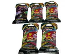 Pokemon Sword & Shield Darkness Ablaze Trading Card Game 5-Pack Booster Set - Image 1