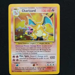# 4 Charizard 4/102 Base Set Holo Pokemon Card TCG Excellent Condition - Image 1