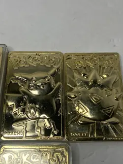 SET OF 6 1999 Pokemon Burger King 23K Gold Plated Pokemon Cards - Image 4