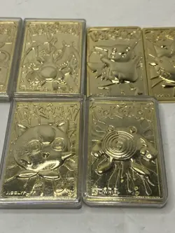 SET OF 6 1999 Pokemon Burger King 23K Gold Plated Pokemon Cards - Image 5