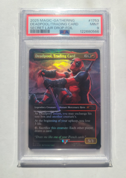 MTG Deadpool Trading Card FOIL PSA 9 MINT Deadpool Magic Card SLD #1753 - Image 1