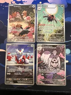 Pokemon TCG Mega Evo 4 Illustration Rares Card Lot Spearow, Ninjask, Deli, Hound - Image 1