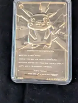 Pokemon Pikachu Gold Plated Card 23K Burger King 1999 Limited Edition. - Image 2
