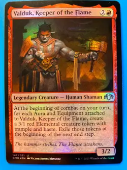 MTG 1x FOIL Valduk, Keeper of the Flame Dominaria Remastered Magic the x1 NM - Image 1