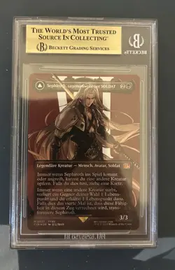 Sephiroth Fabled Soldier Mtg Borderless Surge Foil BGS Beckett 9.5 German - Image 1