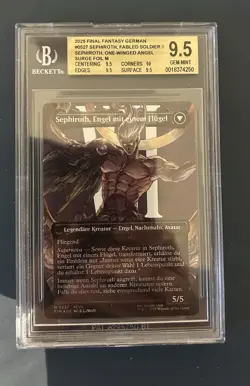 Sephiroth Fabled Soldier Mtg Borderless Surge Foil BGS Beckett 9.5 German - Image 2