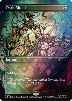 🌟 Dark Ritual FOIL 🕷Venom Unleashed Color Secret Lair MTG Spiderman PRESALE🌟 - Image 1