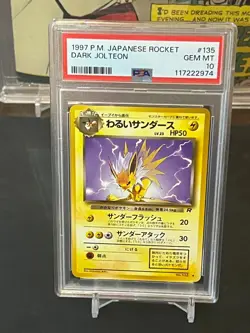 1999 Pokemon Japanese Rocket Dark Jolteon PSA 10 - GEM MINT! - Image 1