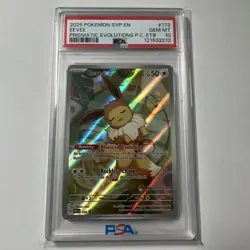 PSA 10 Eevee SVP 173 Pokemon Center STAMPED Prismatic Evolutions ETB Promo - Image 1