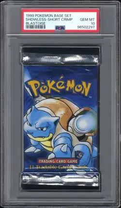 PSA 10 Gem Mint Pokemon 1999 Base Set Shadowless Booster Pack Blastoise Art - Image 1