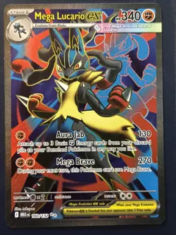 Pokemon Mega Lucario EX 160/132 Full Art Mega Evolutions Near Mint - Image 1