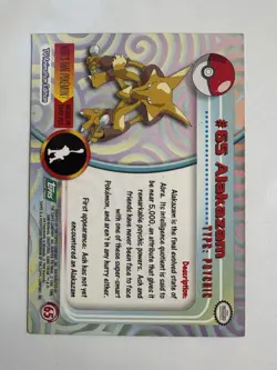 Alakazam #65 Topps Pokemon 1999 - Good Condition - Image 2