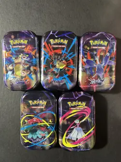 Pokemon Mega Evolutions Mega Heroes Mini Tins | Set Of 5 | Sealed - Image 1