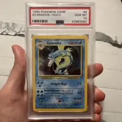 Gyarados Base Set Unlimited Holo 6/102 PSA 10 1999 Pokemon - Image 1