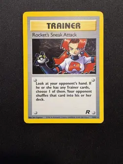 Rocket's Sneak Attack 16/82 Pokemon TCG Team Rocket Unlimited Holo Rare 1999 - Image 1