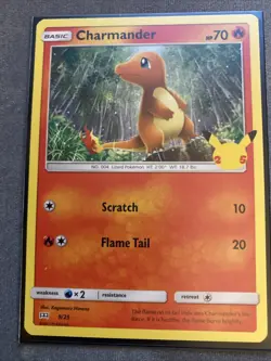 Pokemon - Charmander - 9/25 - Non Holo - Celebrations 25th Anniversary McDonalds - Image 1