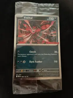 Sealed Yveltal 088/132 Reverse Holo Mega Evolution Pokemon GAMESTOP PROMO - Image 1