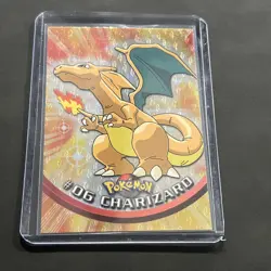 2000 Topps Pokemon Charizard # 06 Holo Foil Flames Embossed Rare Nm++ - Image 1