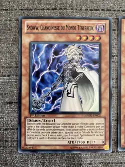 Carte Yu-gi-oh Playset Snoww Chanoinesse Du Monde Tenebreux SDGU-FR002 SR VF OCC - Image 3