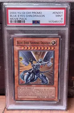 2004 Yu-Gi-Oh Blue-Eyes Shining Dragon PSA 9 Mint Movie Promo MOV-EN001 Limited - Image 1