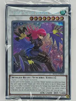 Yu Gi Oh - BLC1-EN010 Cyber Slash Harpie Lady - Secret Rare - SEALED - Image 1