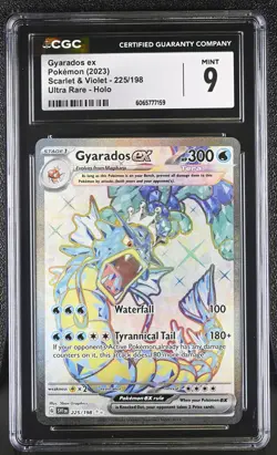 CGC 9 Gyarados ex 225/198 Ultra Rare Scarlet & Violet Pokemon Card - Image 1