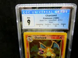 Pokemon 1999 Charizard Holofoil Card#4/102 Base Unlimited Set Graded CGC9!RARE!! - Image 2
