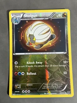 Pokemon TCG Card Black & White Plasma Blast Shelgon 63/101 Reverse Holo - Image 1