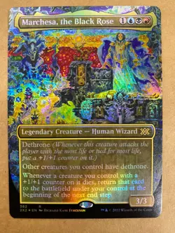 MTG 1x FOIL BORDERLESS Marchesa, the Black Rose # 382 Double Masters Magic x1 NM - Image 1