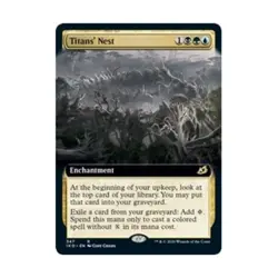 WOTC MtG Ikoria Lair of Behemoths Titans' Nest (Extended Art) (R) (Foil) NM - Image 1