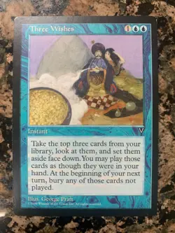MTG Three Wishes x1 Visions, Magic the Gathering - Image 1