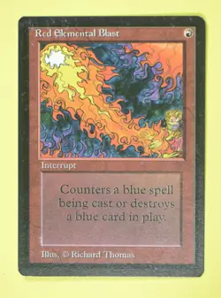 MTG - Red Elemental Blast - Beta - LP - Image 1