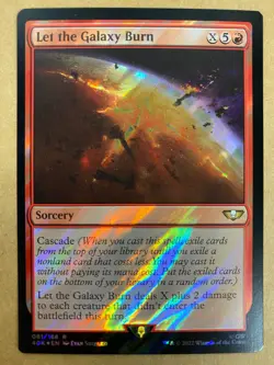 MTG 1x FOIL Let the Galaxy Burn 81 Universes Beyond Warhammer 40000 Magic x1 NM - Image 1