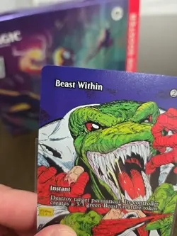 NM Borderless Beast Within, MTG, Marvel's Spider-Man, Magic the Gathering, 33 - Image 3