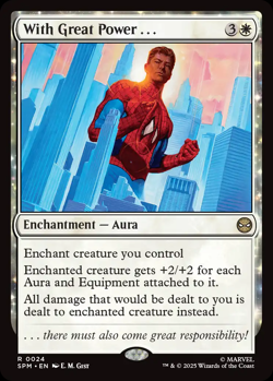 1x With Great Power... - Foil MTG Marvel's Spider-Man NM Magic Foil - Image 1