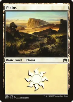 Plains #255 4x FOIL ORI MTG Magic Origins Basic Land MINT white - Image 1