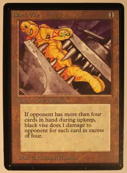 Black Vise - Beta - Light Play Magic The Gathering MTG English Nice Very Good - Image 1