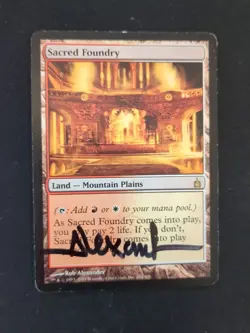 Signed By Rob Alexander - Sacred Foundry Ravnica: City of Guilds MTG - Image 1
