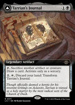 Tarrian's Journal Tomb of Aclazotz (Borderless) - LCI - MTG Rare Non Foil - Image 1