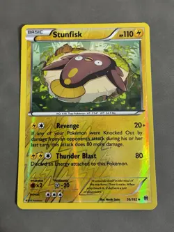 Stunfisk 56/162 Reverse Holo Pokemon XY BREAKthrough LP - Image 1
