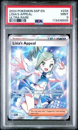 2024 Pokemon Lisia's Appeal Surging Sparks SSP EN #234 Ultra Rare - PSA 9 MINT - Image 1