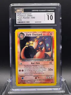 CGC 10 GEM MINT 💎 - Dark Charizard 4/82 Team Rocket Holo - 2000 Pokemon - Image 1