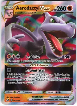 Aerodactyl VSTAR 093/196 Pokemon SWSH11: Lost Origin Holo Ultra Rare NM - Image 1