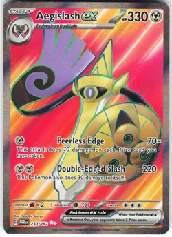 Aegislash ex - 230/182 Pokemon SV04: Paradox Rift Holo Ultra Rare MP *Corner* - Image 1