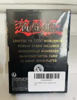 Yugioh Dark Paladin LIMITED EDITION 24 Karat Gold Plated Metal Card SEALED - Image 2