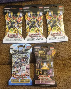 Yugioh TCG Sleeved Booster Pack Lot Of 5 - Image 1
