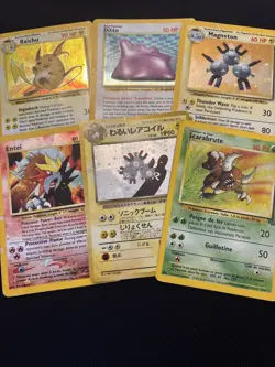Pokemon TCG: Vintage Mixed 45 Card Lot HP-DMG- 6 Holos (ENG/JPN/FRENCH) - Image 1