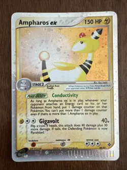 Pokemon TCG Ampharos EX Dragon Holo Card 89/97 LP Condition - Image 1