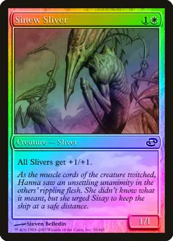 Sinew Sliver FOIL Planar Chaos PLD White Common MAGIC GATHERING CARD ABUGames - Image 1