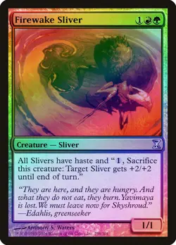 Firewake Sliver FOIL Time Spiral NM Red Green Uncommon MAGIC MTG CARD ABUGames - Image 1